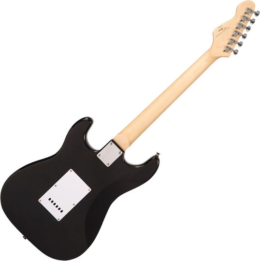 Encore Комплект Електрическа Китара Stratocaster Черен с Калъф