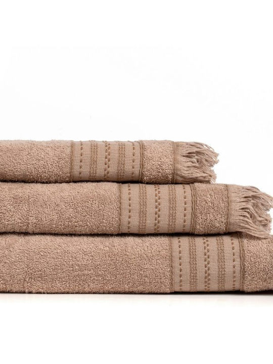 Melinen 3pc Bath Towel Set Jesper Mocca Weight 420gr/m²