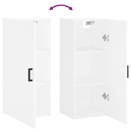 vidaXL Bathroom Cabinet L34.5xW34xH90cm White