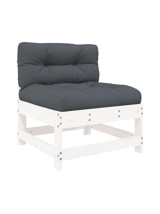 Outdoor-Sofa & Bank aus Holz mit Kissen 62x62x70.5cm