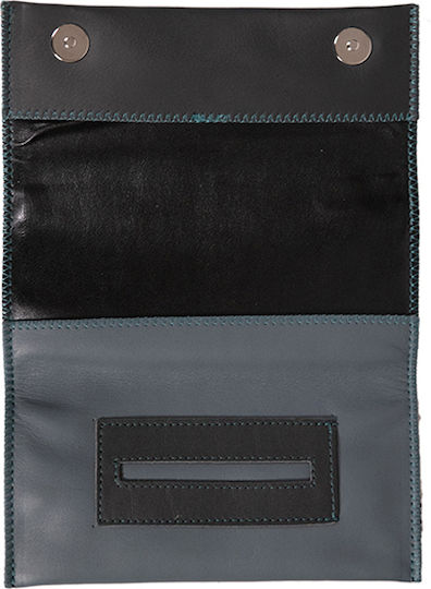 Djo Leather Tobacco Pouch With Magnetic Clasp Black