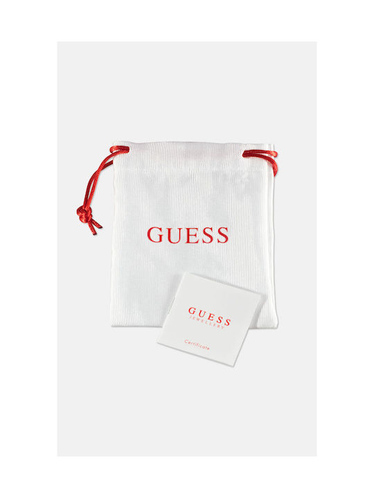 Guess Hearts Ohrringe Creolen aus Stahl mit Steinen