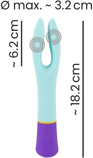 You2Toys Double Vibrator 18.2cm Light Blue