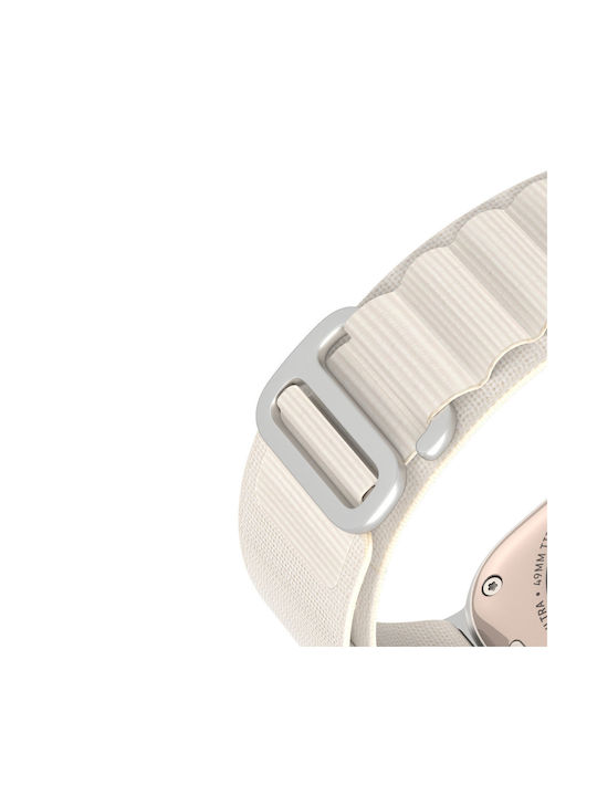 Dux Ducis Sport Buckle Λουράκι Υφασμάτινο Λευκό (Apple Watch 38/40/41/42mm)
