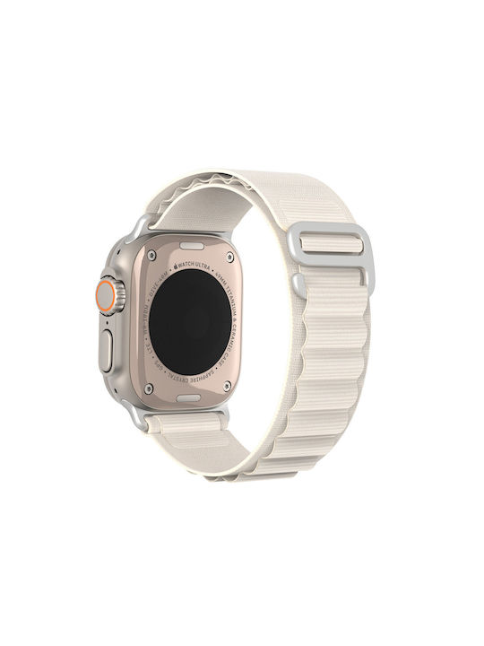 Dux Ducis Sport Buckle Λουράκι Υφασμάτινο Λευκό (Apple Watch 38/40/41/42mm)