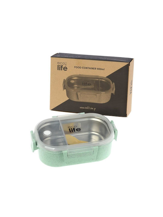 Ecolife Inox Lunch Box Spoon Green 900ml