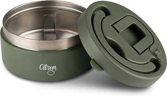 Citron Δοχείο Φαγητού Inox Θερμός Πράσινο με Χωρίσματα 400ml