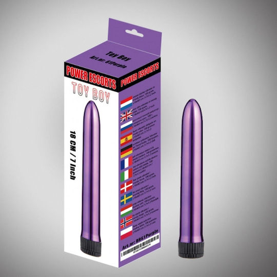 Power Escorts Κλασικός Δονητής 18cm Μωβ