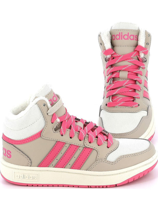 Hoops Παιδικά Sneakers High Wonder Beige / Pink Fusion / Off White