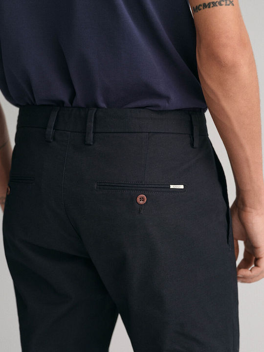 Pantaloni Bărbați Chino Elastic Slim Fit Negru
