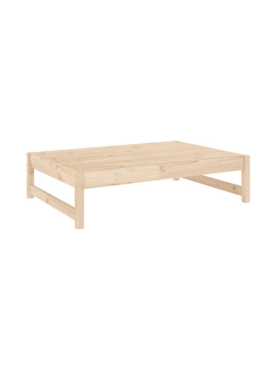 Zweisitziges Sofa Außenbereich Holz mit Kissen 120x80x30cm