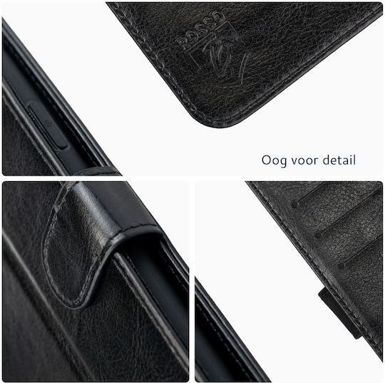 Rosso Element Pu Brieftasche Synthetisches Leder Schwarz (Realme 11 Pro / 11 Pro+)