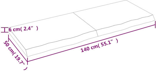 Ράφι Γκρι 140x50x6εκ.
