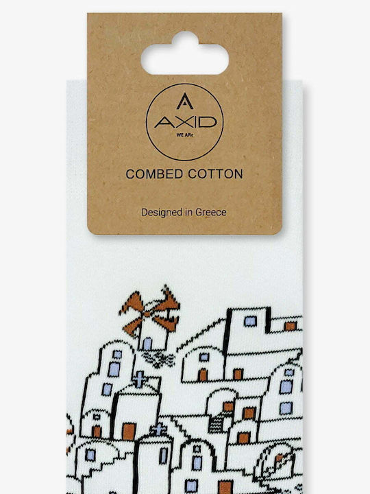 Axidwear Greek Island Socks White