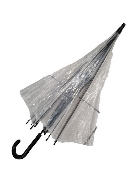 Cool Kids Umbrella Curved Handle Auto-Open Transparent 85cm Cool Kids Umbrella Curved Handle Auto-Open Transparent 85cm
