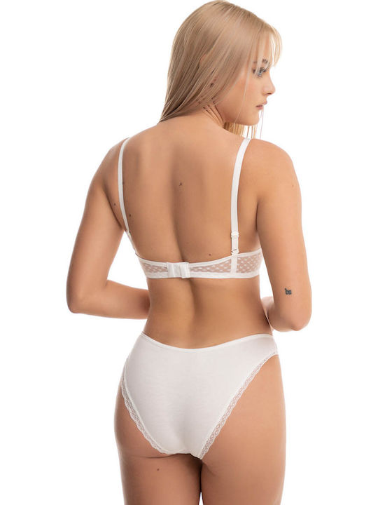 Koza Lace Underwear Set with Bra & Slip Ecru