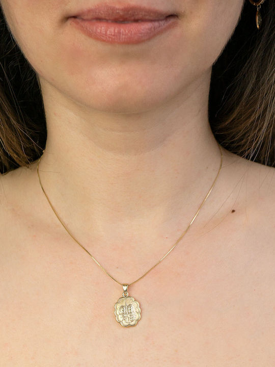 Kiriakos Gofas Virgin Mary Pendant in Gold 9K