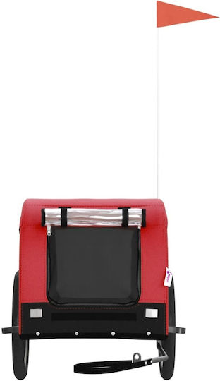 vidaXL Dog Carrying Red Bicycle Trailer for 45kg Pets