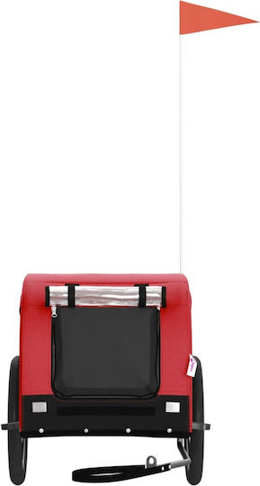 vidaXL Dog Carrying Red Bicycle Trailer for 45kg Pets