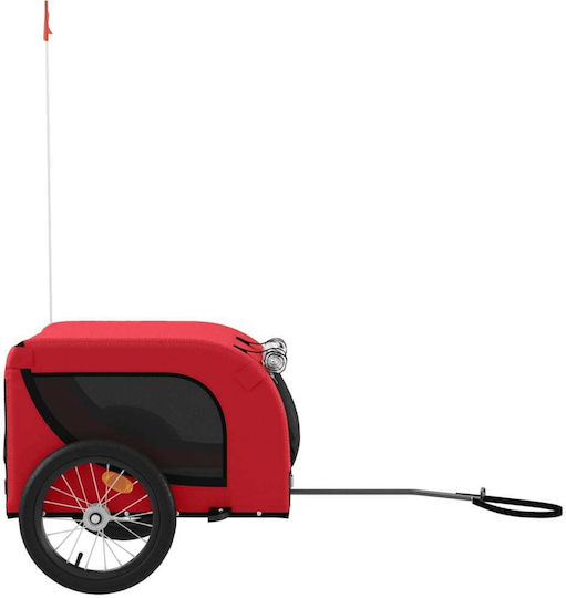 vidaXL Dog Carrying Red Bicycle Trailer for 45kg Pets