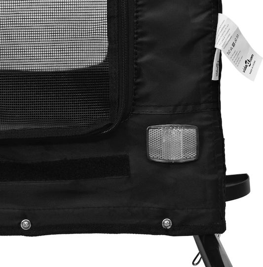 vidaXL Dog Carrying Black Bicycle Trailer for 45kg Pets