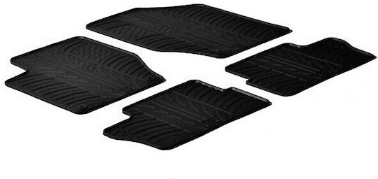 Lampa Set of Front and Rear Mats 4pcs Tray Type for Peugeot 307 2001-2009 Black