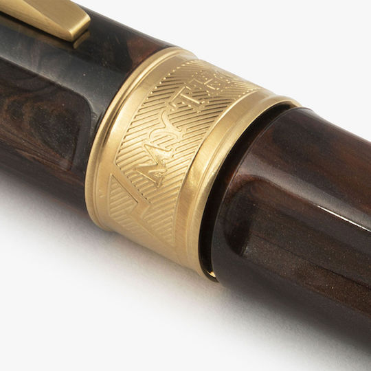 Visconti Writing Pen Brown with Blue Ink