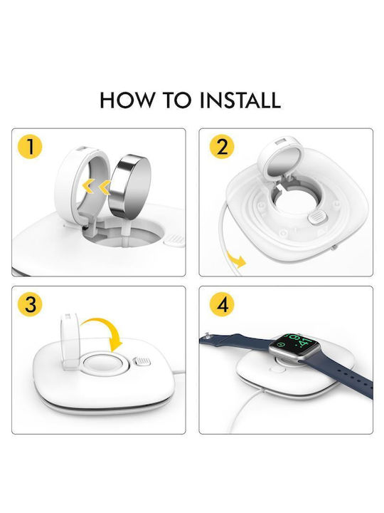 AHAstyle PT126 Încărcător Pentru Ceas Apple Alb
