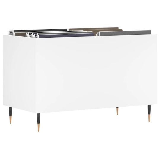 vidaXL Мебел за Hi-Fi Бял 38x74.5x48см