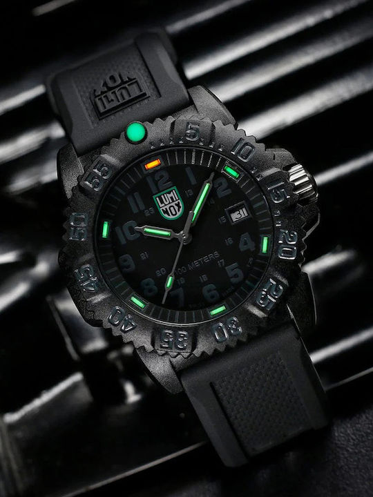 Luminox Sea Men's Watch 37mm Battery with Black Rubber Strap