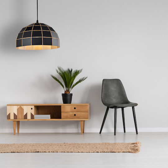 Hatzipantos Stores Hängelampe Schwarz mit Fassung E27 40cm.