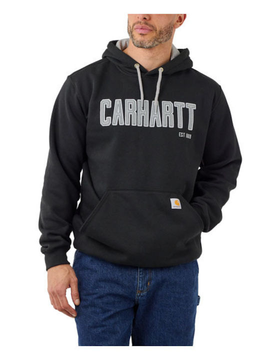 Carhartt Men's Sweatshirt with Hood and Pockets Black