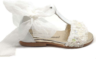 Designer's Cat White Baptism Leather Sandals