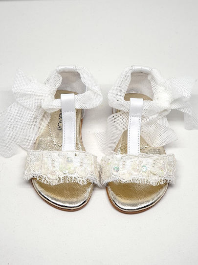 Designer's Cat White Baptism Leather Sandals
