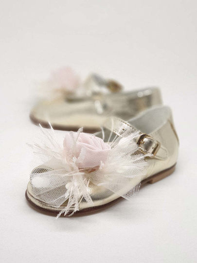 Designer's Cat Pantofi de botez pentru fetițe Balerine din Piele Aurii 0100L0K0 100022
