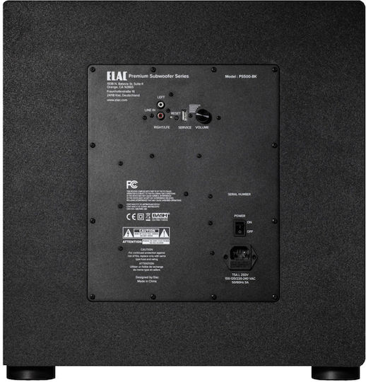 Elac PS500 Самоусилващ Субуфер с Говорител 15" 1000W Черен