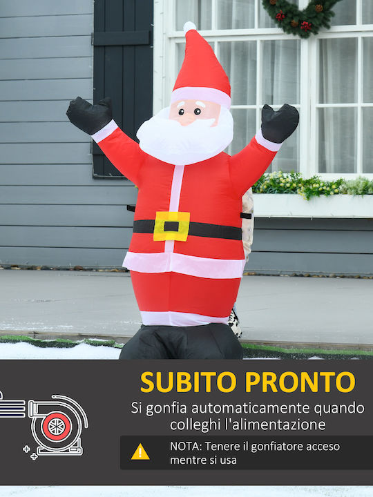Inflatable Illuminated Santa Claus Electric Red 120x80x40cm