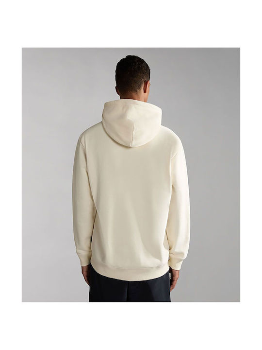 Napapijri Herren Sweatshirt mit Kapuze White Whisper