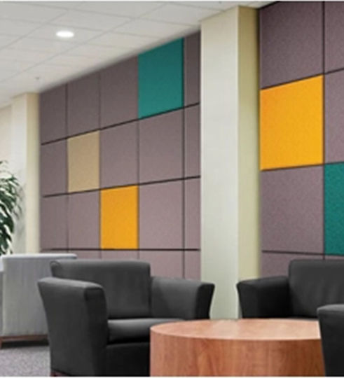 Audiodesigner Square Audio Treatment Material Panel (4 Pieces) 60cm x 60cm x 40mm in Green Color