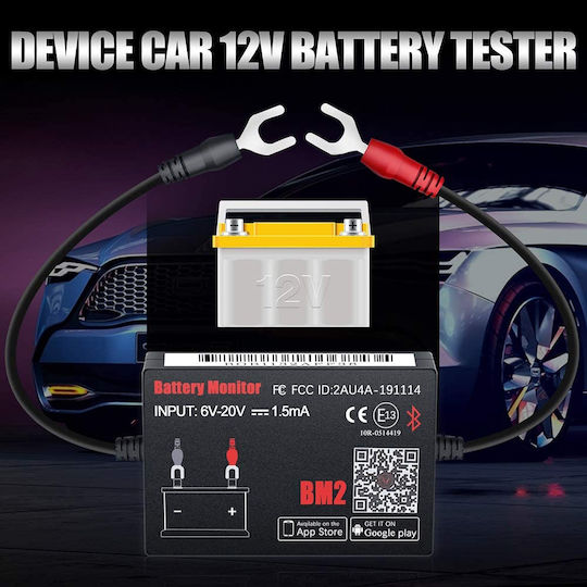 Konnwei Αναλογικό Battery Tester με Κροκοδειλάκια