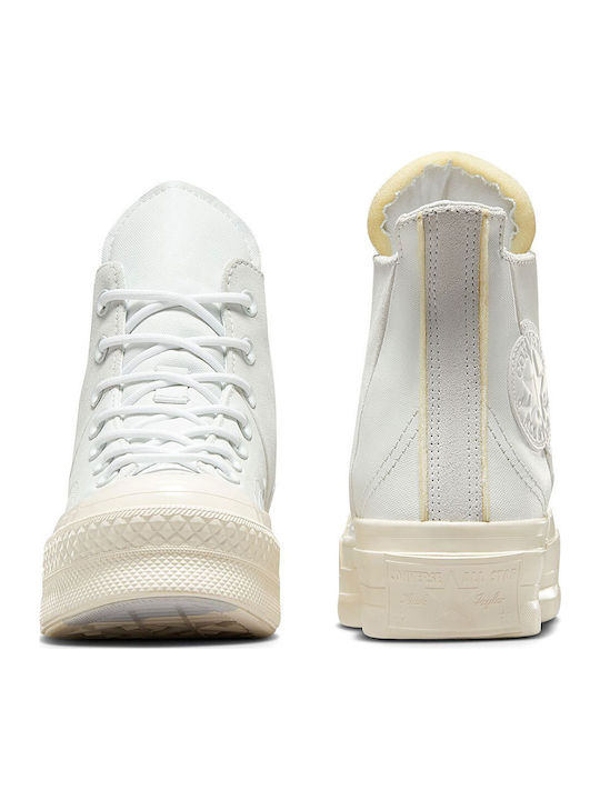 Chuck 70 Plus Γυναικεία Chunky Μποτάκια Moonbathe / Egret