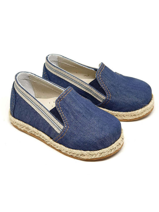 Designer's Cat Christening Leather Espadrilles Blue