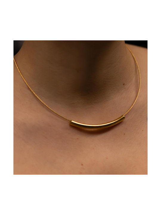 Piercing.gr Necklace from Gold Plated Steel