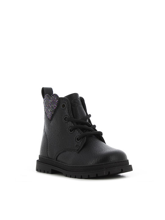 Safety Jogger Kids Military Boots with Zipper Black