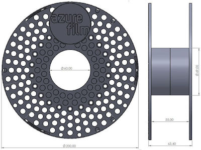 Azurefilm PLA Filament pentru imprimante 3D 1.75mm Portocaliu 1kg