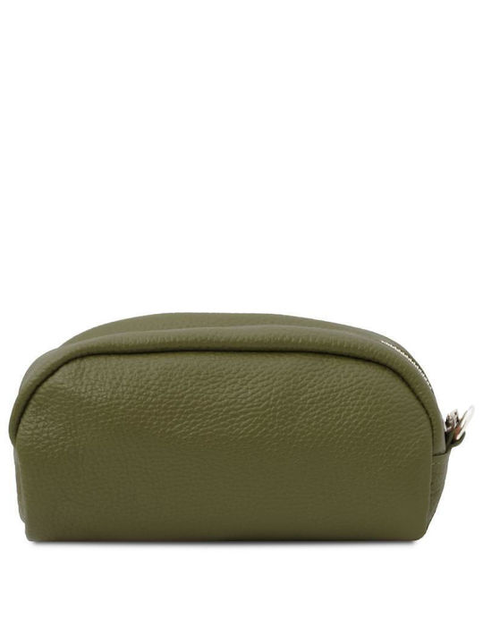 Tuscany Leather Toiletry Bag in Khaki color
