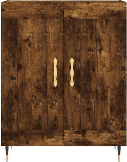 Sideboard Wood & Metal Καπνιστή Δρυς 69.5x34x90cm