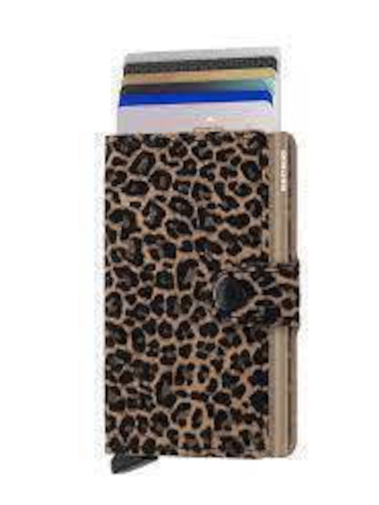 Secrid Miniwallet Leather Men's Wallet Cards with RFID Beige
