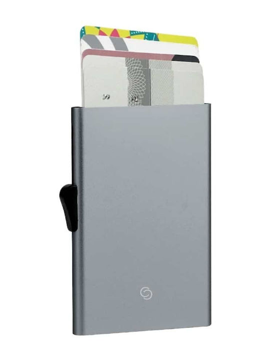 Ανδρικό Πορτοφόλι Καρτών με RFID Γκρι