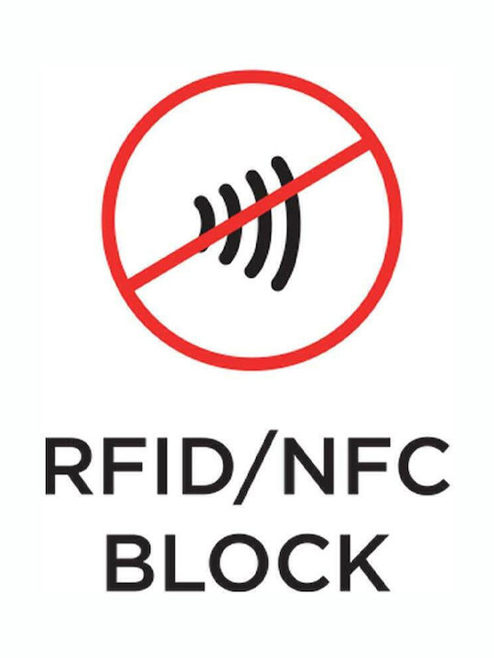 Δερμάτινο Ανδρικό Πορτοφόλι Καρτών με RFID Μαύρο